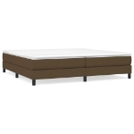 Giroletto a Molle con Materasso Marrone Scuro 200x200cm Tessuto