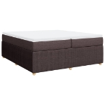 Giroletto a Molle con Materasso Marrone Scuro 200x200cm Tessuto