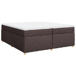 Giroletto a Molle con Materasso Marrone Scuro 200x200cm Tessuto