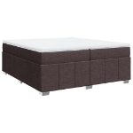Giroletto a Molle con Materasso Marrone Scuro 200x200cm Tessuto