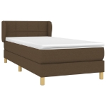 Giroletto a Molle con Materasso Marrone Scuro 80x200 cm Tessuto
