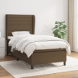 Giroletto a Molle con Materasso Marrone Scuro 80x200 cm Tessuto