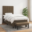 Giroletto a Molle con Materasso Marrone Scuro 80x200 cm Tessuto
