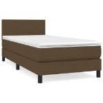 Giroletto a Molle con Materasso Marrone Scuro 80x200 cm Tessuto