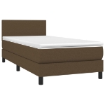 Giroletto a Molle con Materasso Marrone Scuro 80x200 cm Tessuto