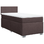 Giroletto a Molle con Materasso Marrone Scuro 80x200 cm Tessuto