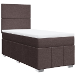 Giroletto a Molle con Materasso Marrone Scuro 80x200 cm Tessuto