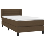 Giroletto a Molle con Materasso Marrone Scuro 80x200 cm Tessuto