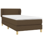 Giroletto a Molle con Materasso Marrone Scuro 80x200 cm Tessuto