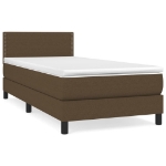 Giroletto a Molle con Materasso Marrone Scuro 80x200 cm Tessuto