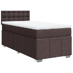 Giroletto a Molle con Materasso Marrone Scuro 80x200 cm Tessuto