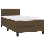 Giroletto a Molle con Materasso Marrone Scuro 80x200 cm Tessuto