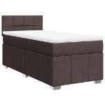 Giroletto a Molle con Materasso Marrone Scuro 80x200 cm Tessuto
