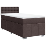 Giroletto a Molle con Materasso Marrone Scuro 80x200 cm Tessuto