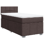 Giroletto a Molle con Materasso Marrone Scuro 80x200 cm Tessuto