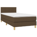 Giroletto a Molle con Materasso Marrone Scuro 90x190cm Tessuto