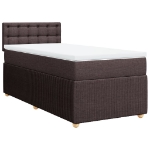 Giroletto a Molle con Materasso Marrone Scuro 90x190cm Tessuto