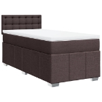 Giroletto a Molle con Materasso Marrone Scuro 90x190cm Tessuto