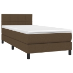 Giroletto a Molle con Materasso Marrone Scuro 90x190cm Tessuto