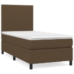 Giroletto a Molle con Materasso Marrone Scuro 90x190cm Tessuto