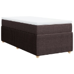 Giroletto a Molle con Materasso Marrone Scuro 90x190cm Tessuto