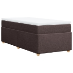 Giroletto a Molle con Materasso Marrone Scuro 90x190cm Tessuto