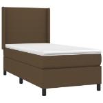 Giroletto a Molle con Materasso Marrone Scuro 90x190cm Tessuto