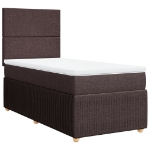 Giroletto a Molle con Materasso Marrone Scuro 90x190cm Tessuto