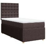 Giroletto a Molle con Materasso Marrone Scuro 90x190cm Tessuto