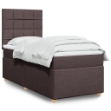Giroletto a Molle con Materasso Marrone Scuro 90x190cm Tessuto