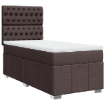 Giroletto a Molle con Materasso Marrone Scuro 90x190cm Tessuto