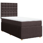 Giroletto a Molle con Materasso Marrone Scuro 90x200 cm Tessuto