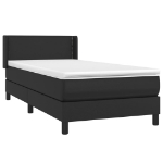 Giroletto a Molle con Materasso Nero 100x200 cm in Similpelle