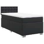 Giroletto a Molle con Materasso Nero 100x200 cm in Similpelle
