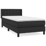 Giroletto a Molle con Materasso Nero 100x200 cm in Similpelle