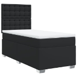 Giroletto a Molle con Materasso Nero 100x200 cm in Similpelle