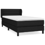 Giroletto a Molle con Materasso Nero 100x200 cm in Tessuto