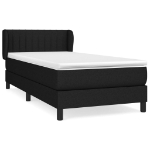 Giroletto a Molle con Materasso Nero 100x200 cm in Tessuto