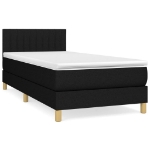 Giroletto a Molle con Materasso Nero 100x200 cm in Tessuto