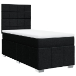 Giroletto a Molle con Materasso Nero 100x200 cm in Tessuto