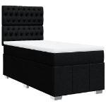 Giroletto a Molle con Materasso Nero 100x200 cm in Tessuto