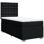 Giroletto a Molle con Materasso Nero 100x200 cm in Tessuto
