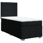 Giroletto a Molle con Materasso Nero 100x200 cm in Tessuto