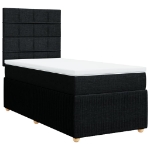 Giroletto a Molle con Materasso Nero 100x200 cm in Tessuto