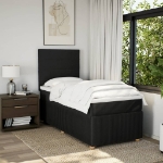 Giroletto a Molle con Materasso Nero 100x200 cm in Tessuto