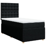 Giroletto a Molle con Materasso Nero 100x200 cm in Tessuto