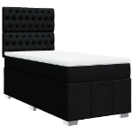 Giroletto a Molle con Materasso Nero 100x200 cm in Tessuto