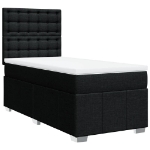 Giroletto a Molle con Materasso Nero 100x200 cm in Tessuto