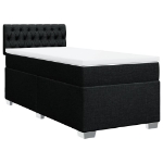 Giroletto a Molle con Materasso Nero 100x200 cm in Tessuto