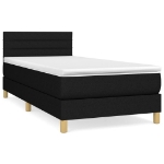 Giroletto a Molle con Materasso Nero 100x200 cm in Tessuto